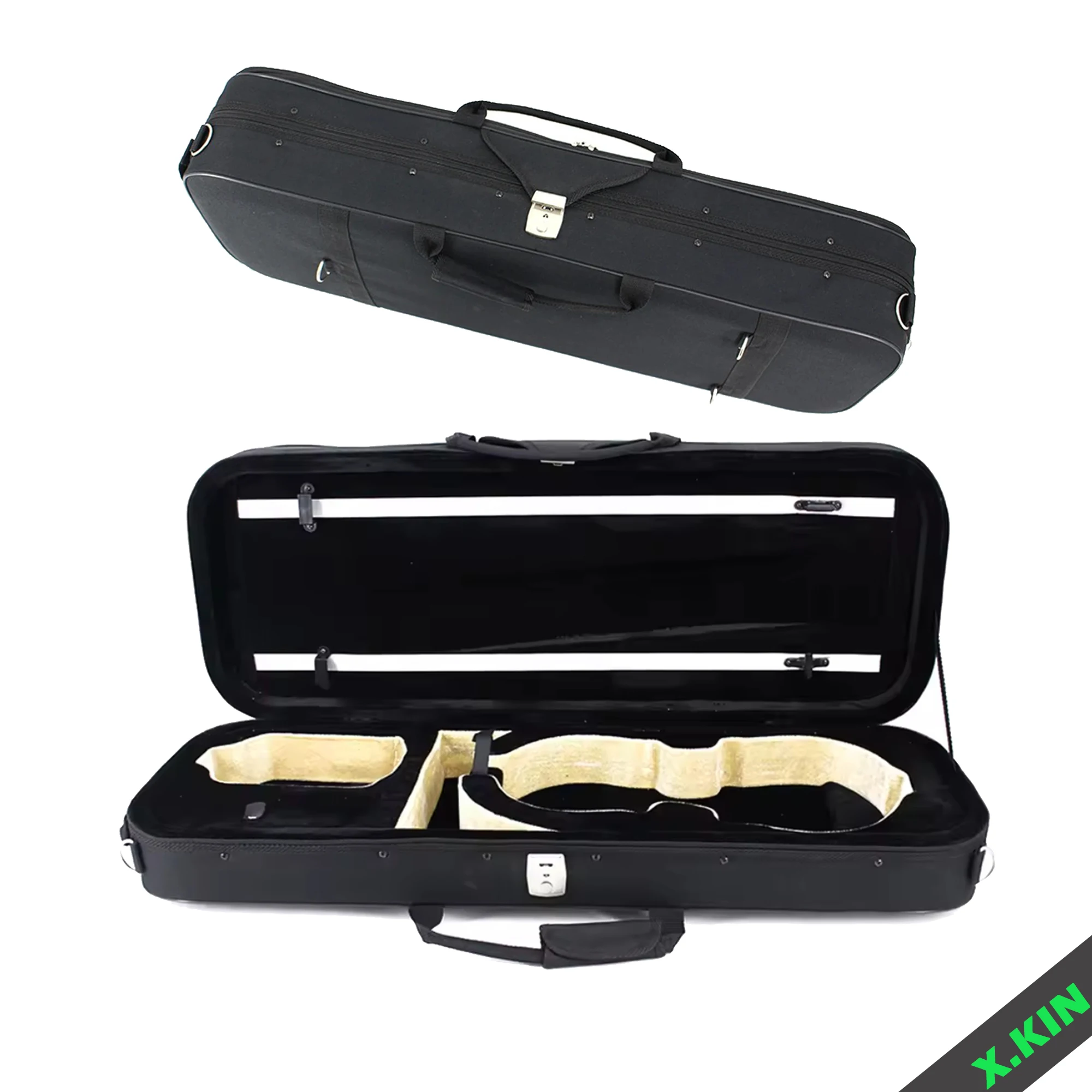 High-Quality Viola Case with Hygrometer, Waterproof, Shockproof, and Anti-Vibration, Suitable for 15-16.5inch Violas