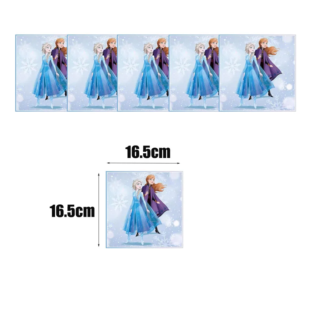 Disney Elsa Anna Frozen 2 Party Supplies Paper Cups Paper Plate Tablecloths Kids Girls Snow Queen Birthday Party Decoration