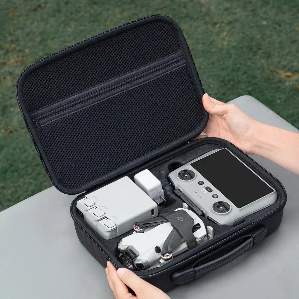 

For DJI Mini 4 Pro Carrying Case Hard EVA Storage Bag Drone Remote Control Box Protective Travel Handbag Waterproof Shoulder Bag