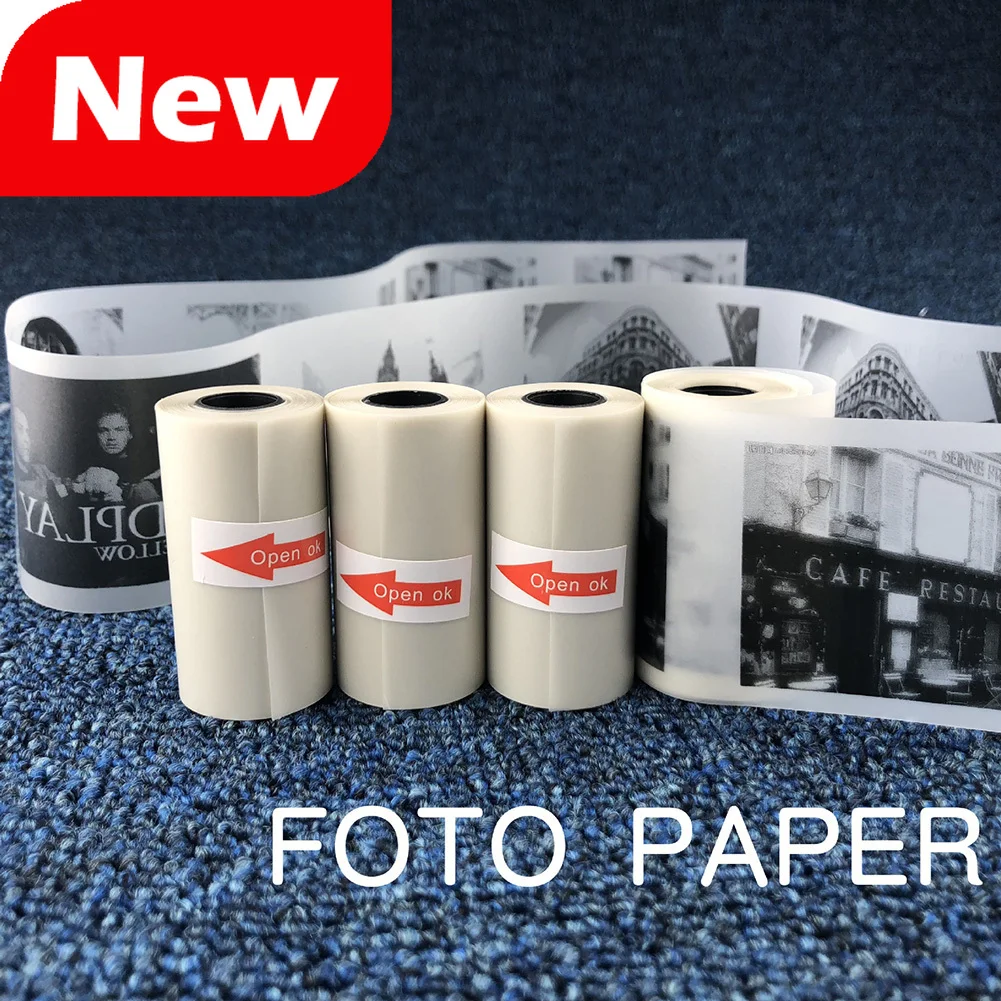 

Self Adhesive Printable Sticker Paper Roll Direct Thermal Paper Semi-Transparent Print Paper for PAPERANG Machine P1/P1S 57*30mm