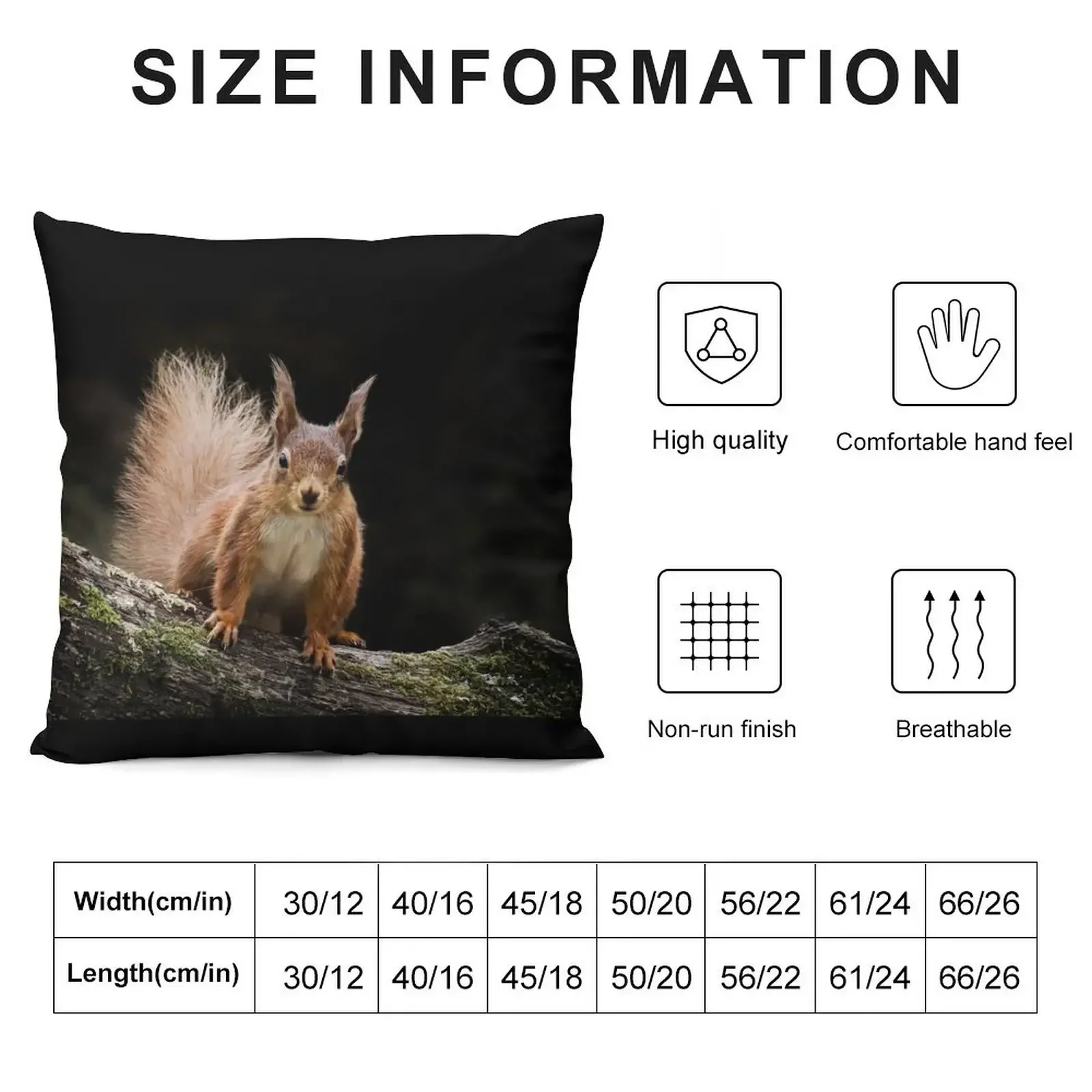 Bright Eyed & Bushy Tailed Throw Pillow Luxury Living Room Decorative Cushions Custom Cushion pillow