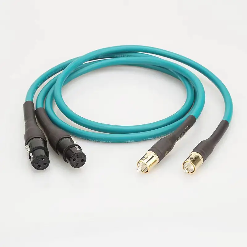 CARDAS Copper-Silver Mixed Braided Golden Ratio HiFi Audio Cable XLR Female/Male to RCA Balance cable RCA to RCA Signal cable