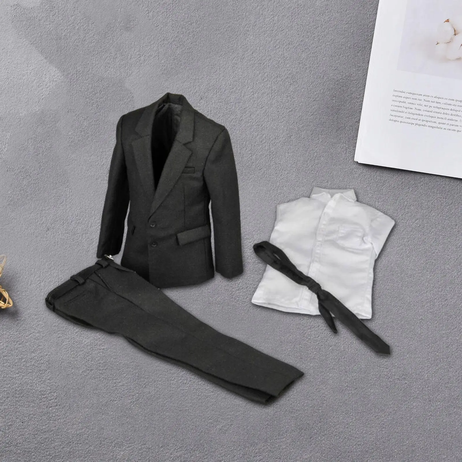 Ropa masculina a escala 1/6, traje, chaqueta, camisa, pantalón para cuerpo de figura de 12 pulgadas
