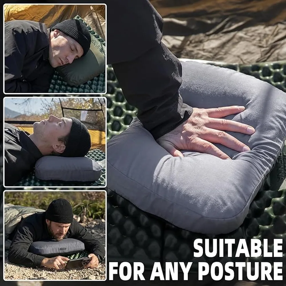 Neck Support Pillow Memory Foam Camping Travel Portable Nap Cervical Car Outdoor Sleep Promotes