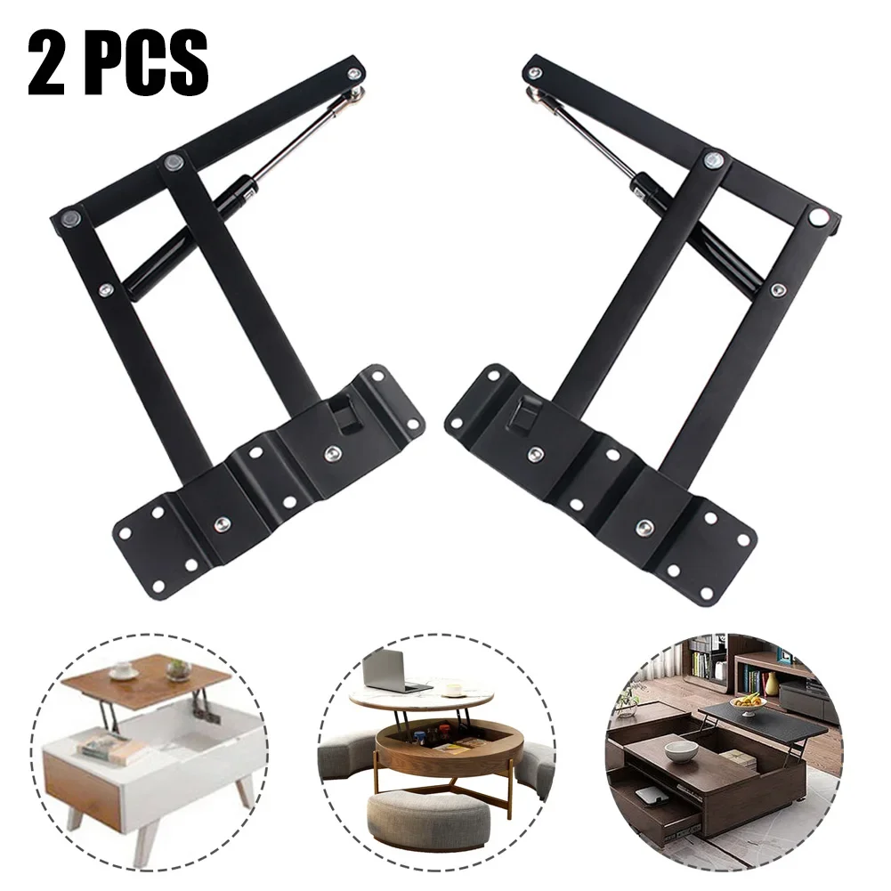 2PCS Lift Up Top Folding Hydraulic Tea Table Hinge Furniture Lift Up Rack For Computer Table Table Lifter Hardware Rack Shelf