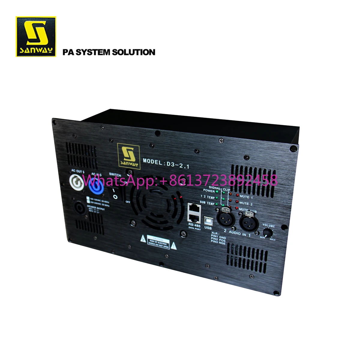 

2.1 Channel Home Theater System DSP Stereo Plate Amplifier Module