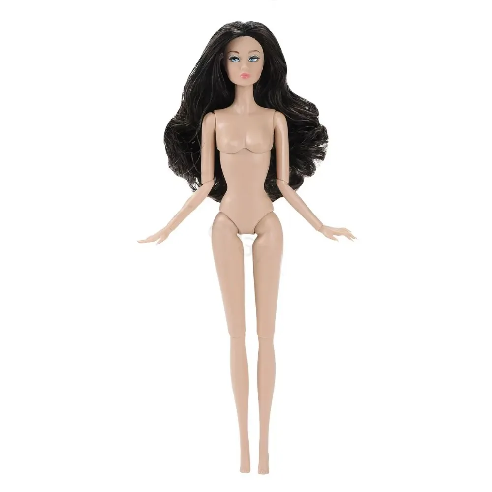 Meninas europeu supermodelo nu pele escura cabelo encaracolado 1/6 modelo vestir-se figura de ação móvel acessórios do corpo