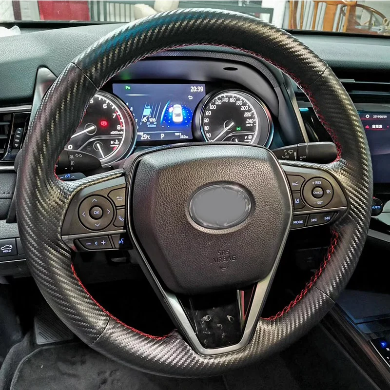 

Изготовленная на заказ углеродистая кожа для Toyota Avalon Camry 2018-2022 Crown 2018-2022 Corolla 2018-2022 RAV4