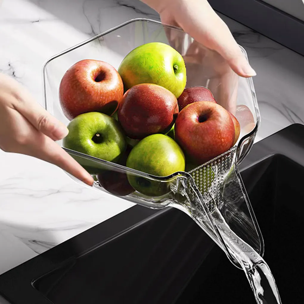 Versatile Fruit Washing Sieve Transform Meals With Fresh Produce Thoughtful Diversion Port PET transparent