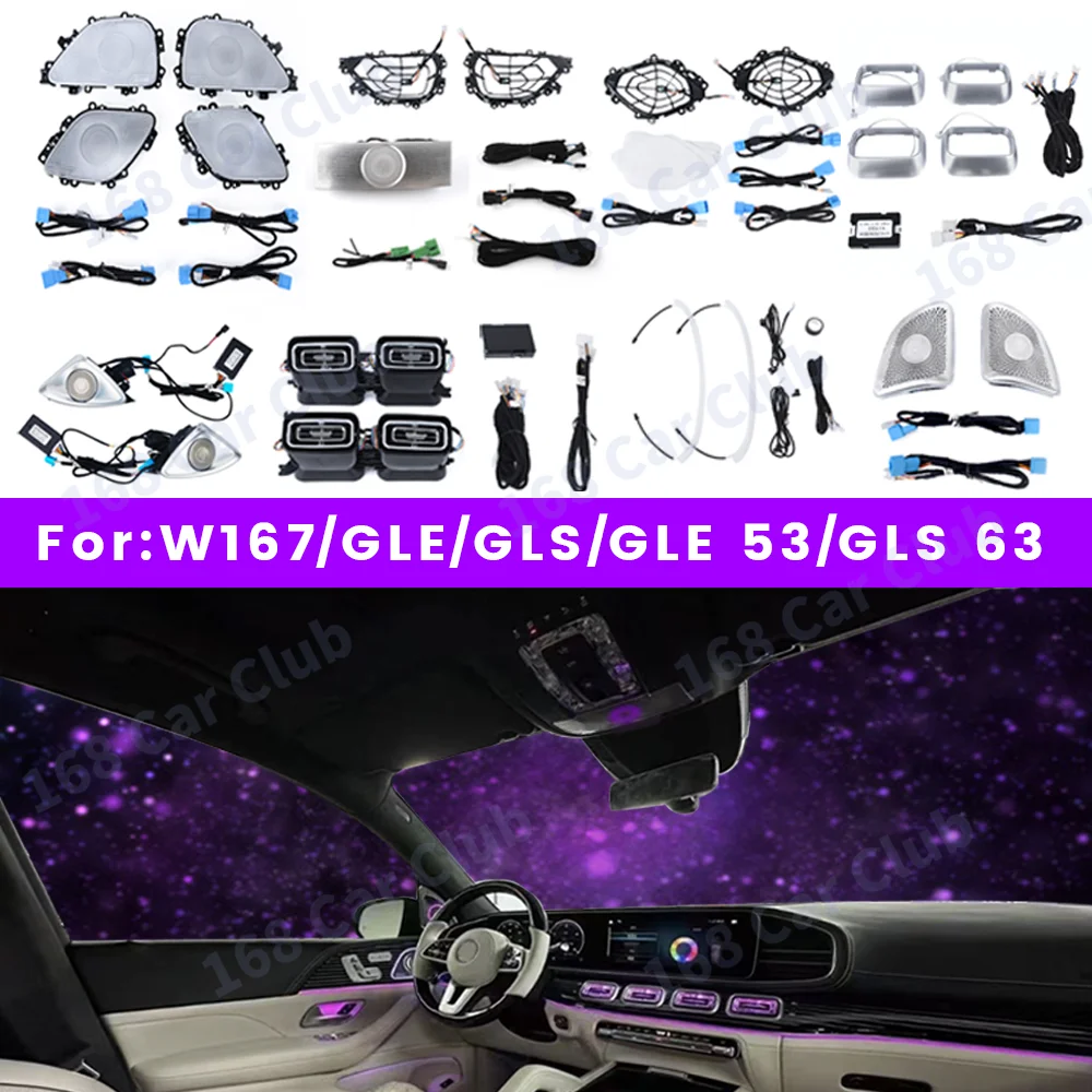 64 Colour Air Vents Ambient Light For Mercedes Benz W167 2020 GLE