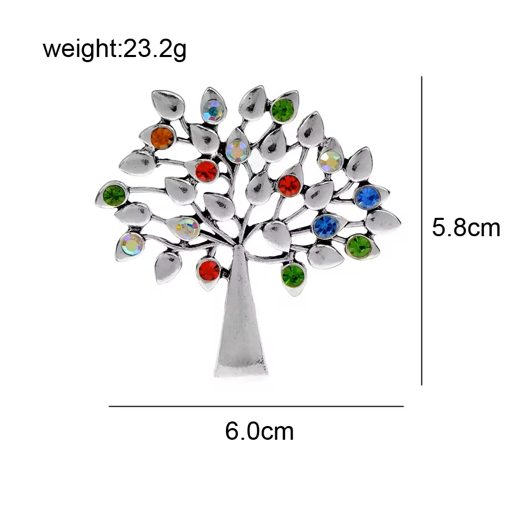 CINDY XIANG Rhinestone Tree Brooch BR310284