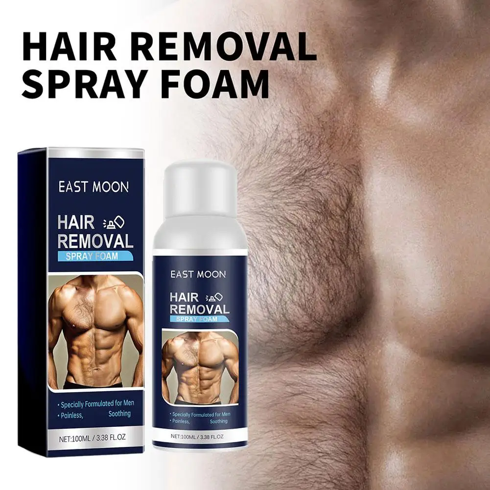 Spray indolor da remoção do cabelo para homens, depilatório permanente, axila, inibidor do cabelo da perna, reparo nutritivo, removedor do cabelo do corpo, B2K2