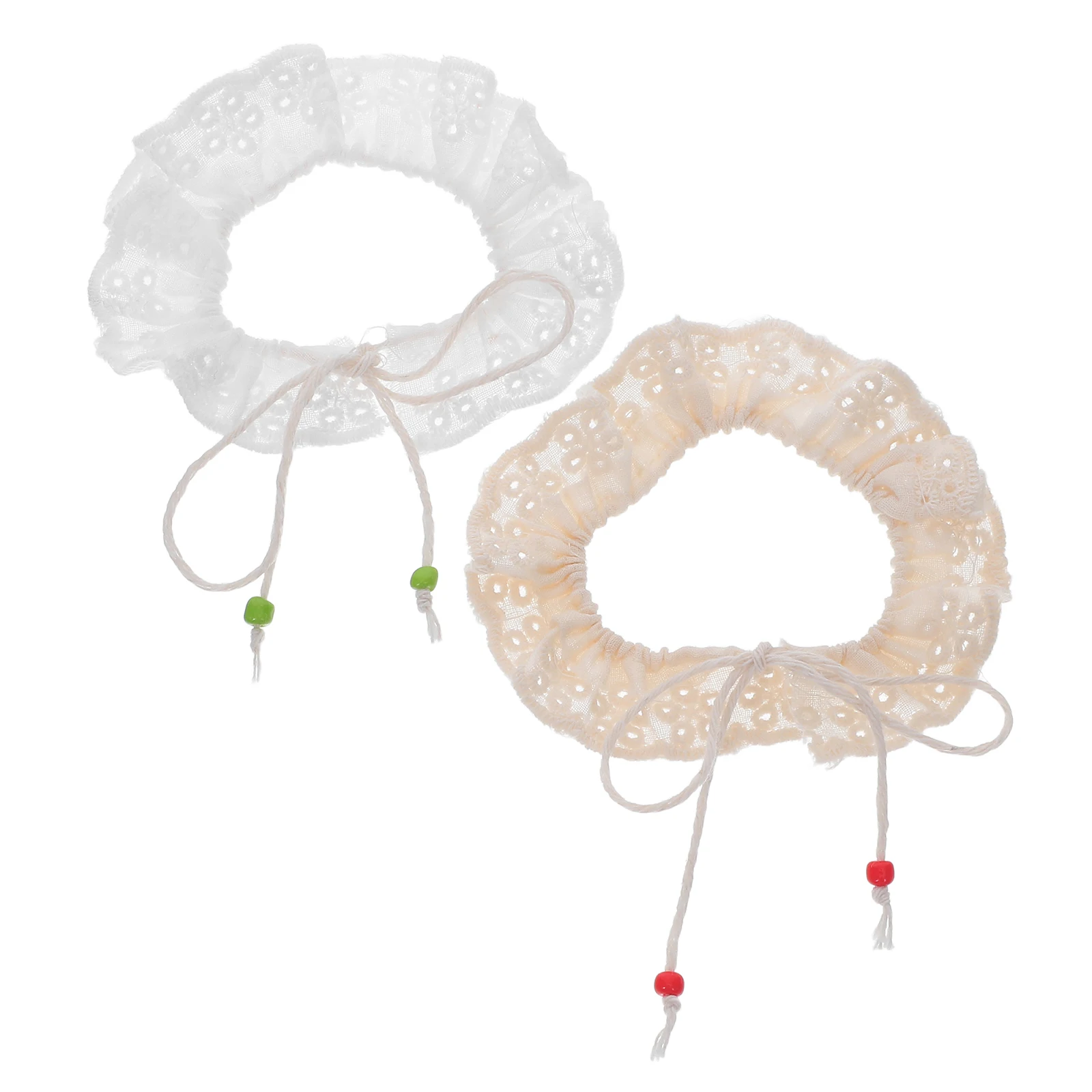 

4pcs Vintage Lace Collars 10-17Cm: Miniature Fake Collars For Dress Up Elegant Ruffled Design Comfortable Replaceable Costume
