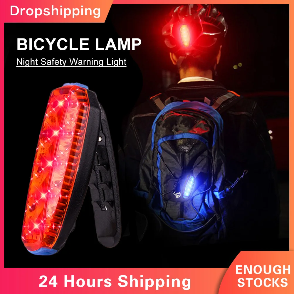 Outdoor Bicycle Taillights MTB Mini Bicycle Taillights Backpack Lights Helmet Lights Running Safety Warnings Cycling Accessories