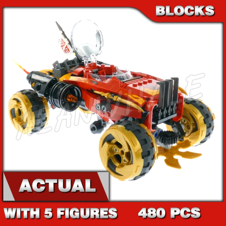 

480pcs Shinobi 4X4 Vehicle Flame Exhaust Roadoff Scroll of Forbidden Spinjitzu 11330 Building Block toys Compatible With Model