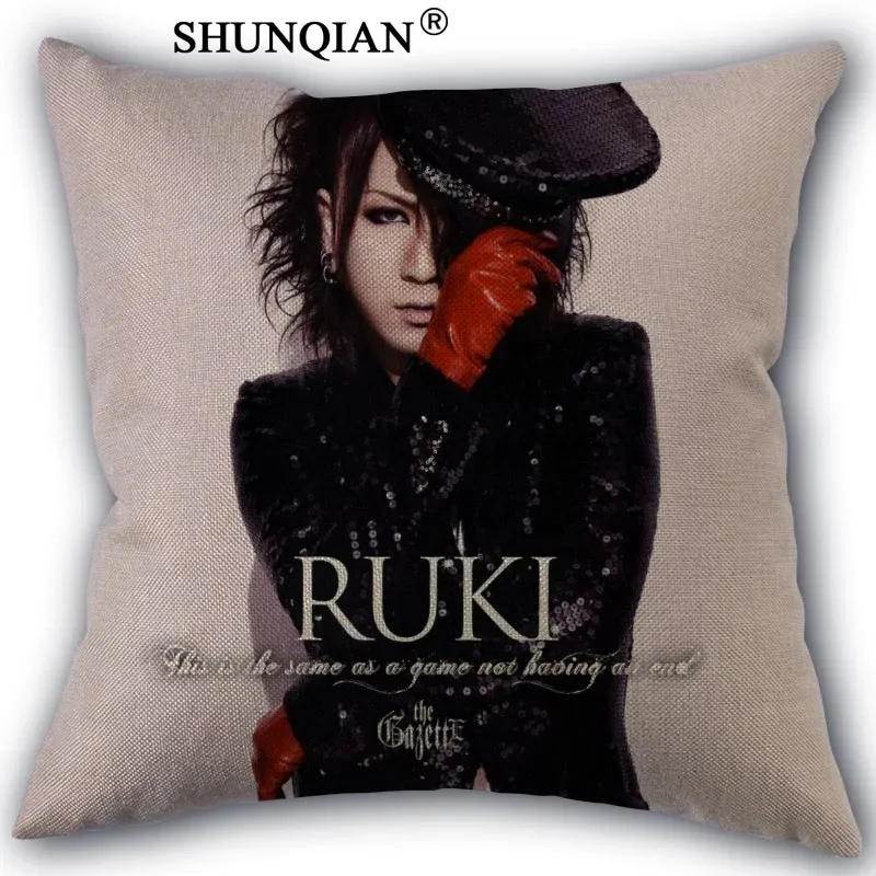 The Gazette Uruha Cotton Linen Pillowcase Custom Home Textile Bedroom Wedding Office Decorative Pillow Covers 45x45cm One Side