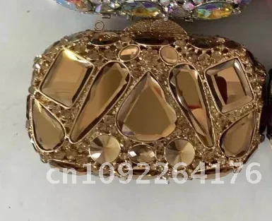 Women newest Glass Mini Crystal Clutch Evening Bags Stones Wedding Clutch Red Handbag Party Rhinestone Green Minaudiere Purses