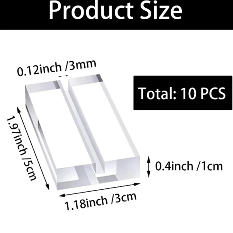 10Pcs Acrylic Stands Place Card Holders Table Number Stands Card Display for Table Photos Office Home Wedding Party Decor