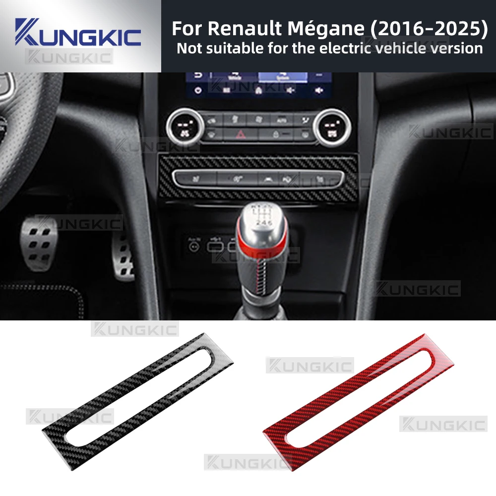 

Soft Carbon Fiber Sticker Center Console Multi-function Button Frame For Renault Megane 4 2016 2017 2018 2019 2020 2021-2025