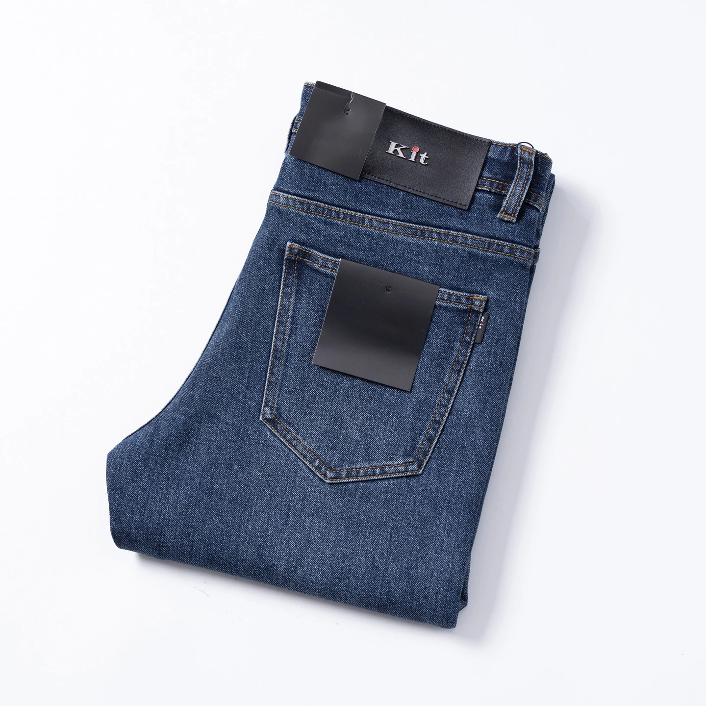 

BLLIYOSS Jeans Thin Cotton Men 2025/FW New Business Embroidery straight-leg Outdoors Pants Old Money High Quality size: 30-40