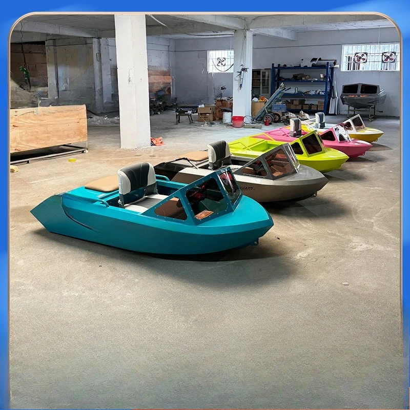 Bateau Karding, bateau d'attractions rouge à filet d'eau, surf multifonction, bateau de pêche, turboréacteur en alliage d'aluminium, mini bateau à moteur