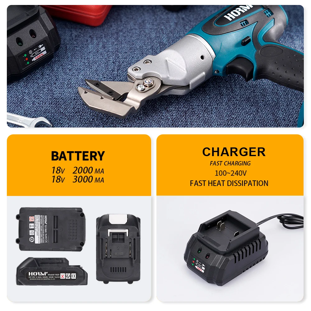 Hormy 무선 전기 철 가위 금속 절단 도구 철 전단 시트 Makita 18V 배터리 용 교체 가능한 탄소강 커터