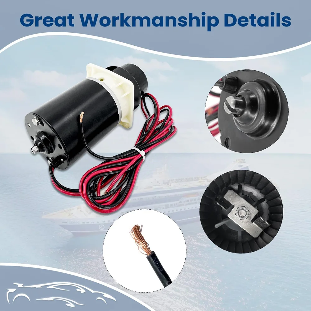 37072-0092Marine Toilet Pump Macerator Motor Sub Assembly Kit Compatible with Jabsco 37045 37245 37055 37255 37075 37275 12-Volt