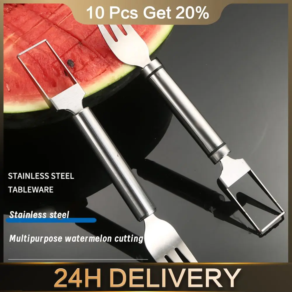 Atermelon Slicer Cutter Multi-purpose Slicer Cutter Knife Watermelon Fork Slicer Kitchen Fruit Cutting Fork Watermelon Fork