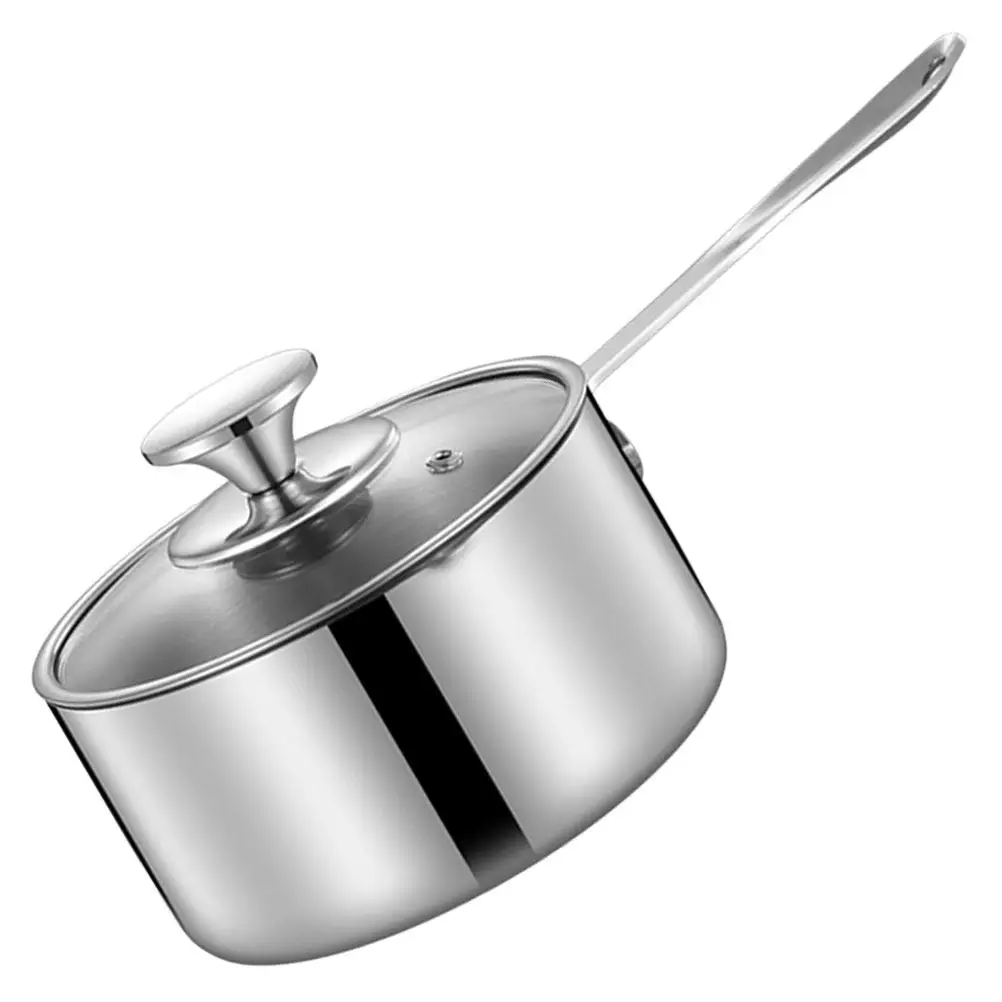 

Premium Stainless Steel Milk Pot Multi-Function Saucepan Heat Resistant for Baby Food Oatmeal Coffee Butter Heating Daily Use