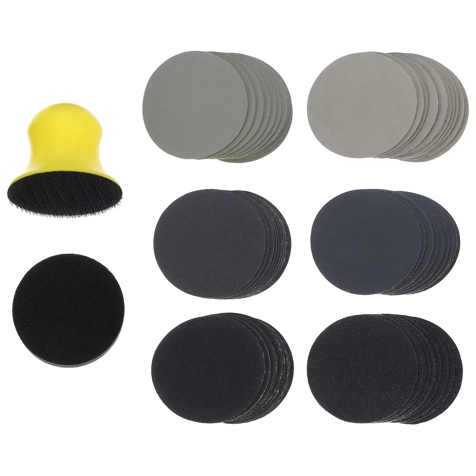 62 pezzi dischi abrasivi ad anello con gancio levigatura manuale asciutto e bagnato lucidatura assortiti dischi abrasivi a grana 100-50000 kit legno metallo auto
