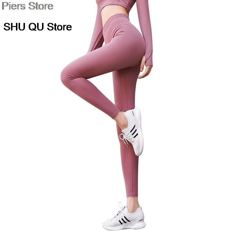 Leggings de impacto para mulheres sem costura yoga legging flex scrunch ginásio legging cintura alta fitness esportes collants