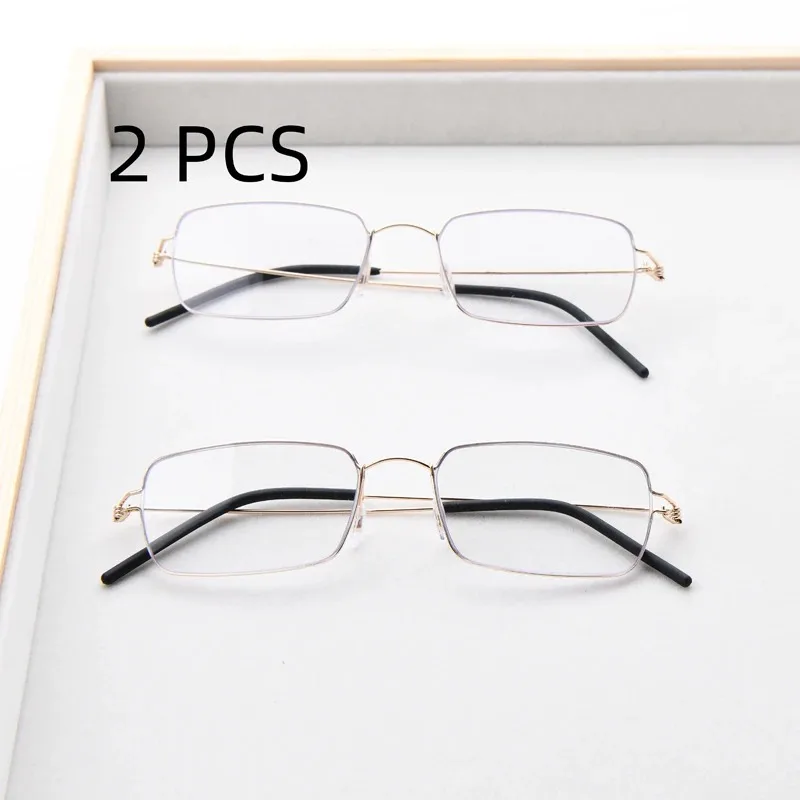 2026 Neue Dünne Anti-Blaulicht Titan-Lesebrille für Herren Flexible Business-Presbyopie Computerbrille +1,50 – Detail 3