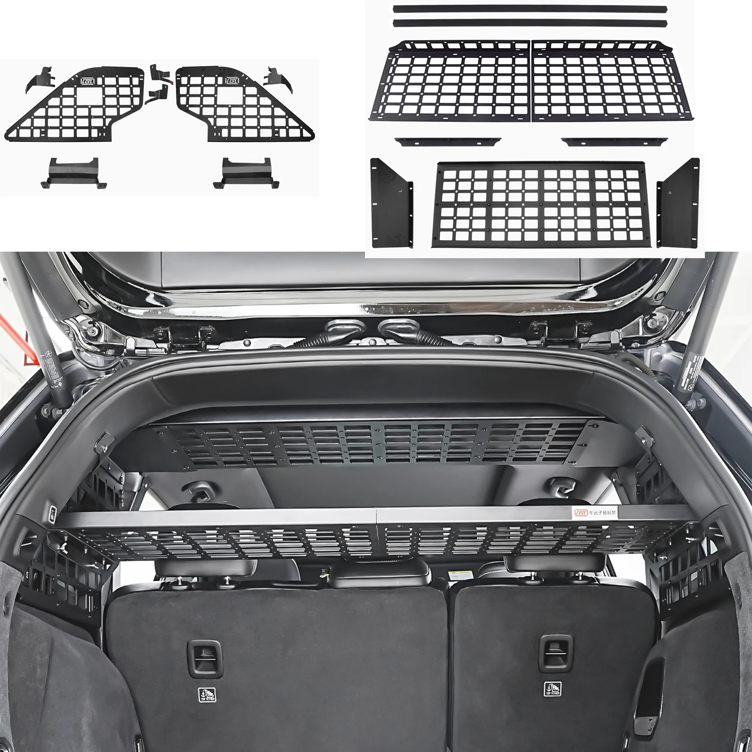 

For Jeep Grand Cherokee WL 2023 2024 2025 Modular Storage Molle Panels System Trunk Shelf Luggage Storage Carrier Trunk Organize