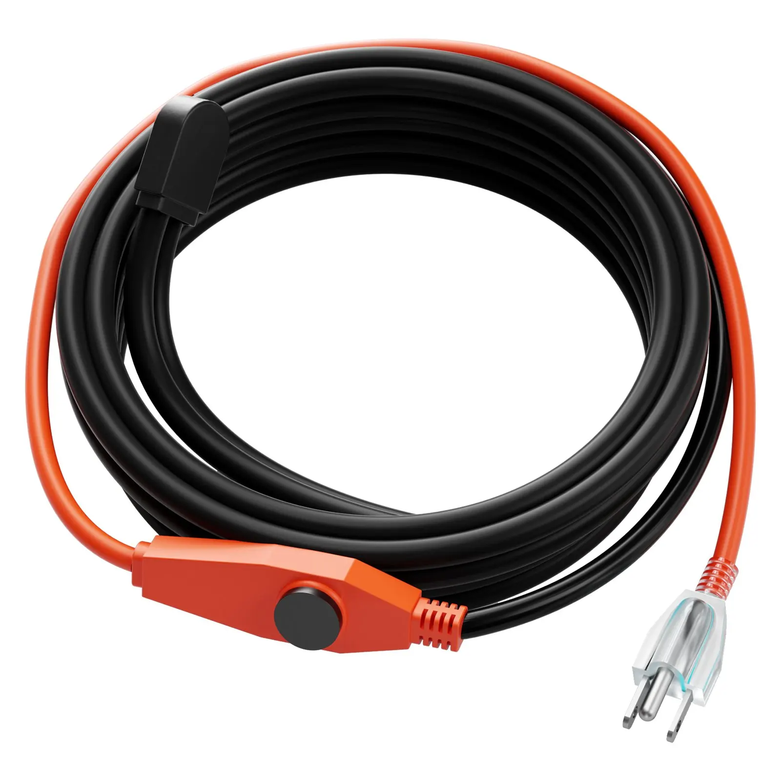 สายเคเบิลทําความร้อนท่อ 18FT 7W FT เทปความร้อนสําหรับท่อที่มีเทอร์โมสตัทในตัว