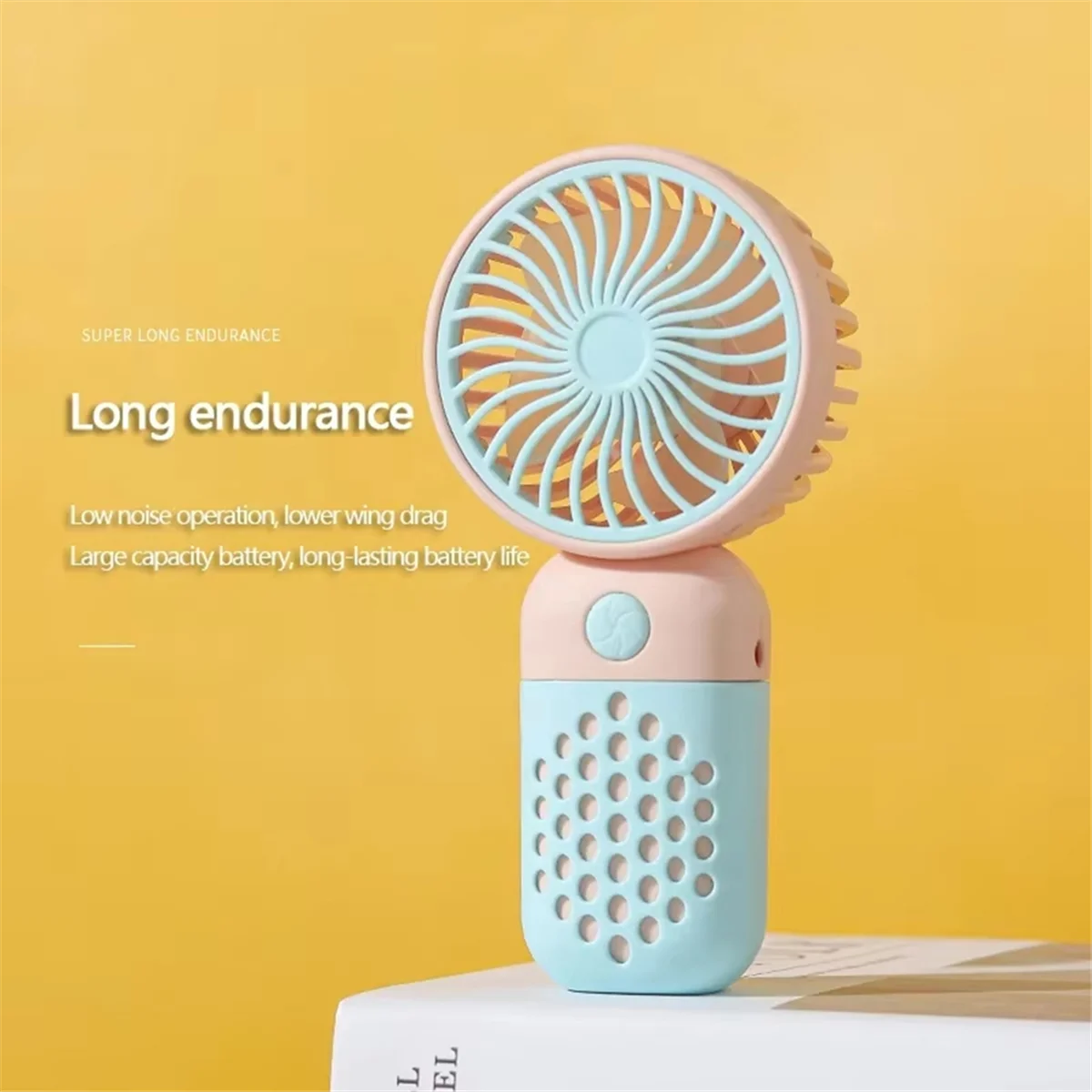 Y31A Ventilador de carga portátil de dibujos animados lindo, mini ventilador USB portátil para estudiantes, dispositivo de refrigeración pequeño de bolsillo A