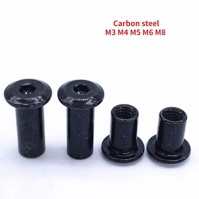 porca-sextavada-plana-grande-de-aco-carbono-preto-cabeca-de-soquete-hexagonal-conector-rebite-inserir-junta-porca-de-manga-m3-m4-m5-m6-m8-20-100pcs