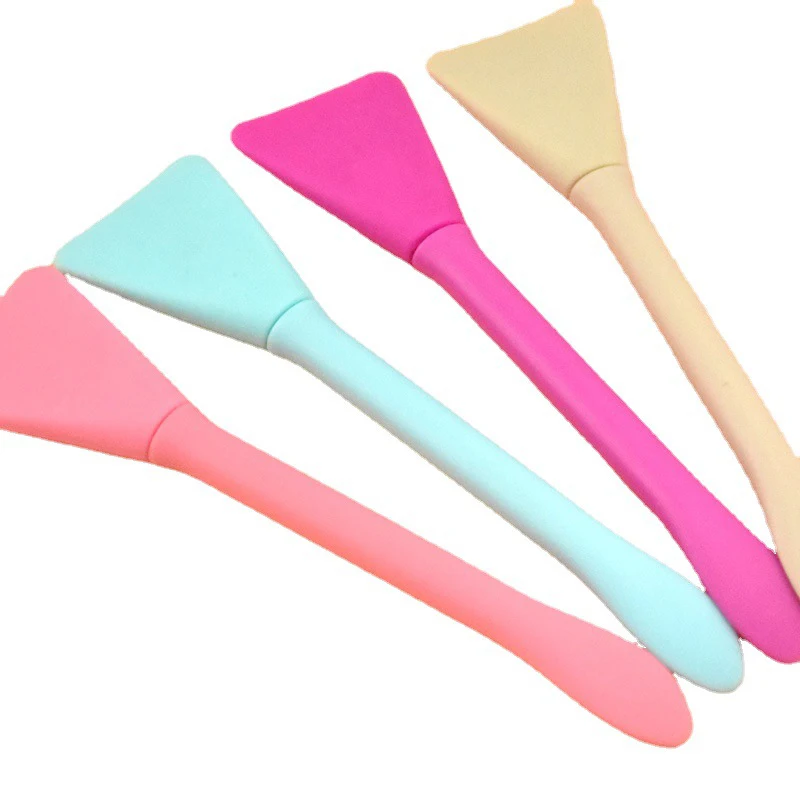 Cepillo de silicona para mascarilla Facial, herramienta de belleza de silicona suave, aplicador de máscara de barro Facial, cepillo de doble cara, herramienta de belleza cosmética