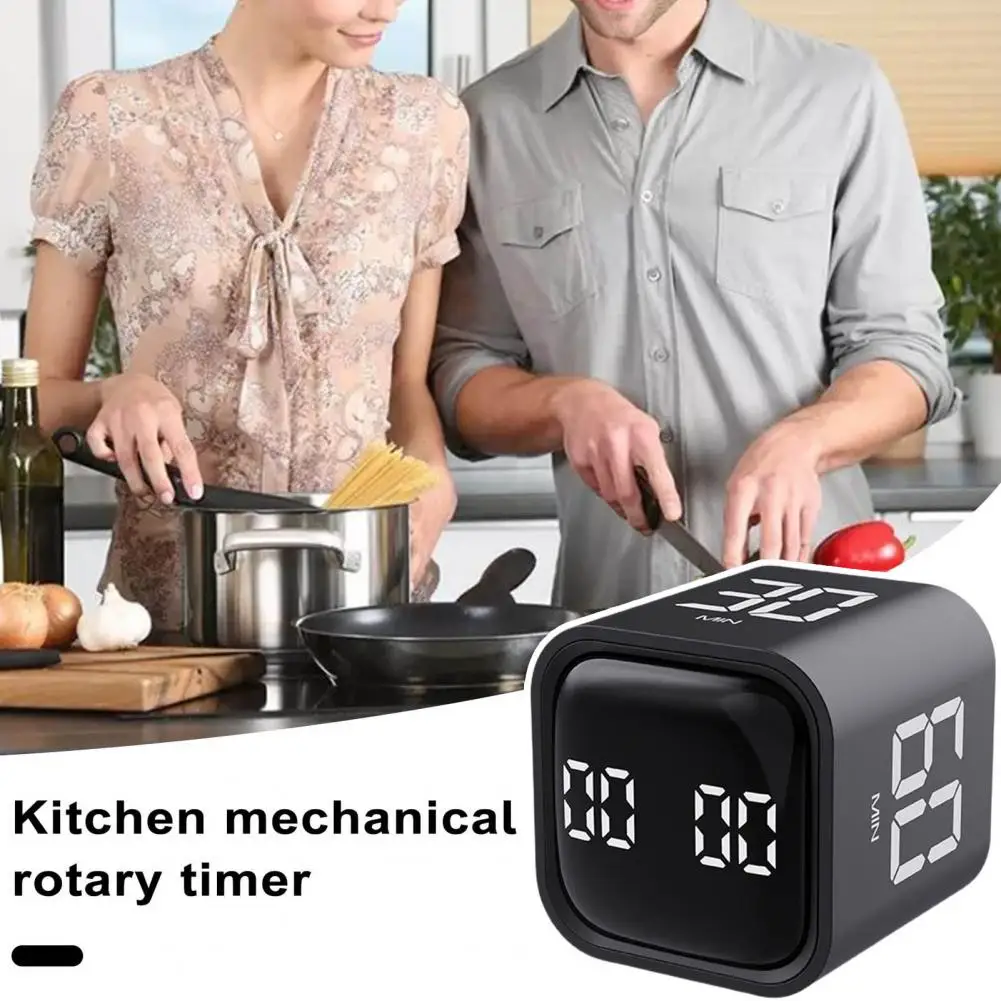 Productivity Cube Timer GravitySensor Flipping LED Display 4 Preset Time Countdown Cooking Student Study Mini Digital Timer