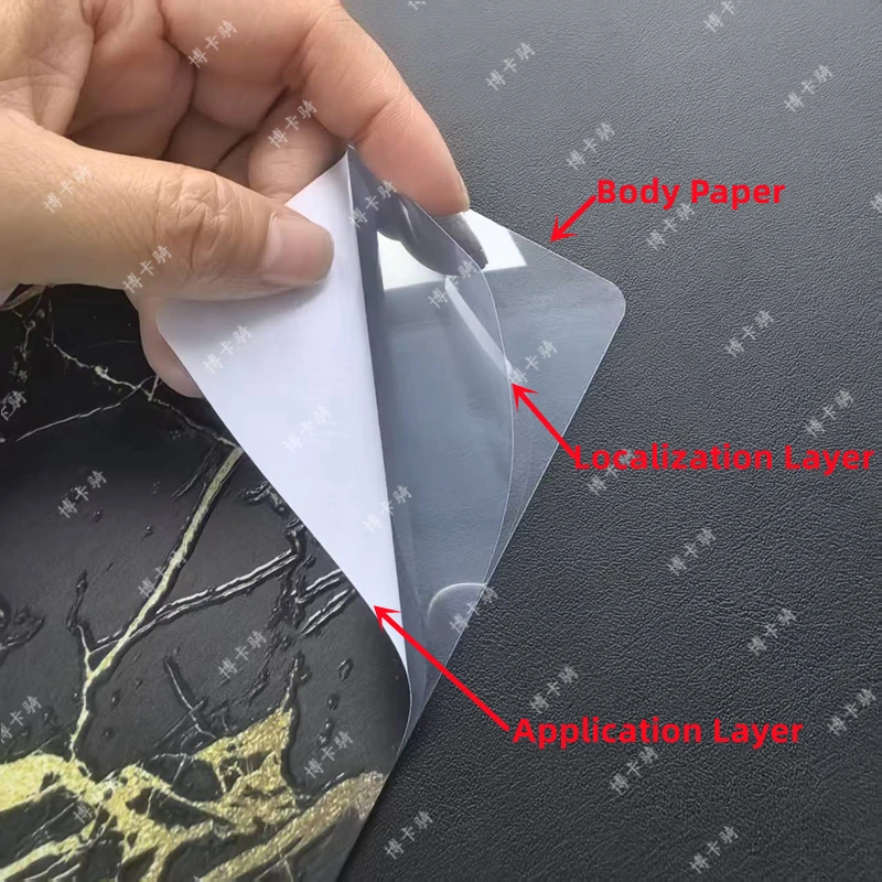 3D Embossed Color Back Film For Blade Cutting Machine Marble Grain Decorative Back Cover Sticker For iPhone Film Cutter