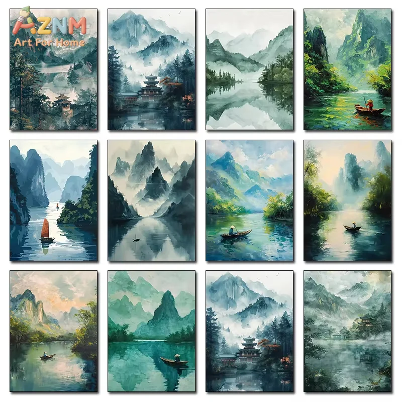 1PC Natural Landscape Mountain Forest Lakes Travel Poster Canvas Print Wall Painting Living Room Bedroom Home Decor