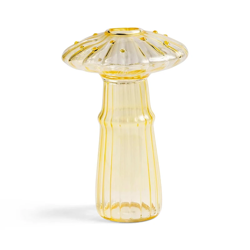 Mushroom Glass Vase Aromatherapy Bottle Creative Home Hydroponic Flower Table Simple Decoration Desktop DIY Art Decor