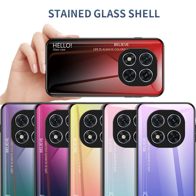 สําหรับXiaomi Redmiหมายเหตุ 14 Pro 5GกรณีGradientกระจกนิรภัยฮาร์ดปกหลังเคสโทรศัพท์สําหรับXiaomi Redmiหมายเหตุ 14 Pro 5G