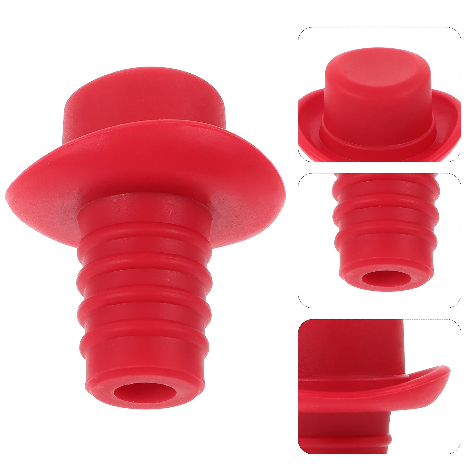 

5 pcs Silicone Stoppers Hat Shaped Beverage Plug Airtight Seal For Red Wine Beer Soy Sauce Vinegar Party Kitchen Bar Use Wine
