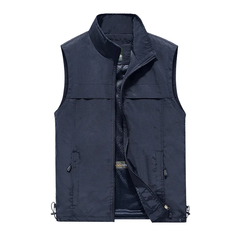 Multi-Pocket Safety Vest Men's Volunteer Emergency Work Sleeveless Jacket