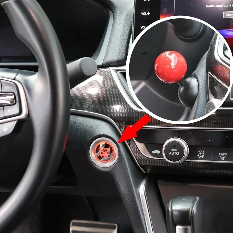 

New Start Button Push Start Auto Ignition Button Cover Automotive One-Touch Button Rocker Car Engine Push Start Stop Lever