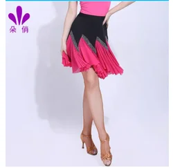 1pcs/lot woman fashion tassel latin dance short skirt lady patchwork cha cha dance skirt