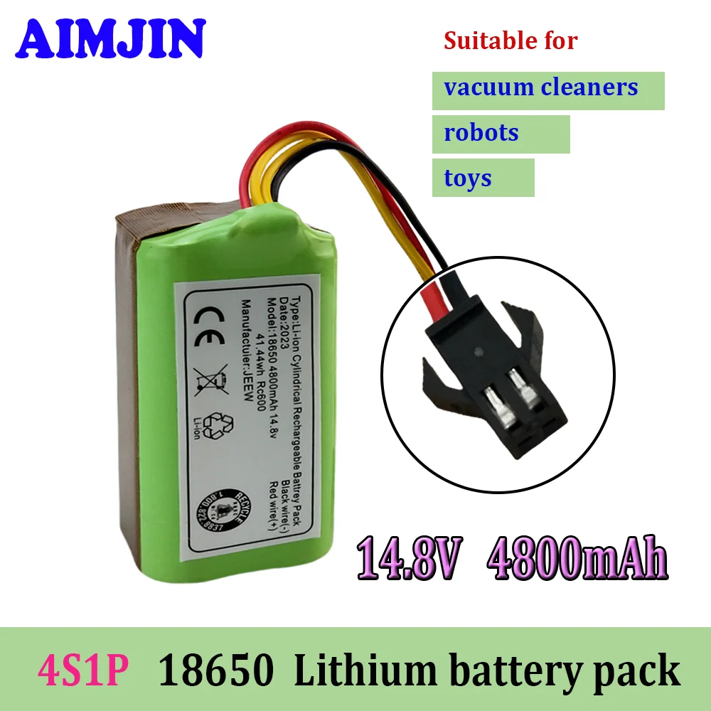 

14.8V 4800mAh robot vacuum cleaner battery pack replaced with chuwi ilife V7 V7S Pro robot vacuum cleaner battery