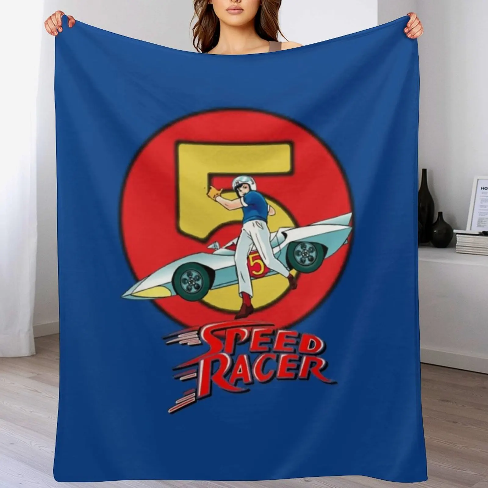 

Go!!! Speed Racer Go!!! Throw Blanket Weighted Plaid on the sofa Blankets