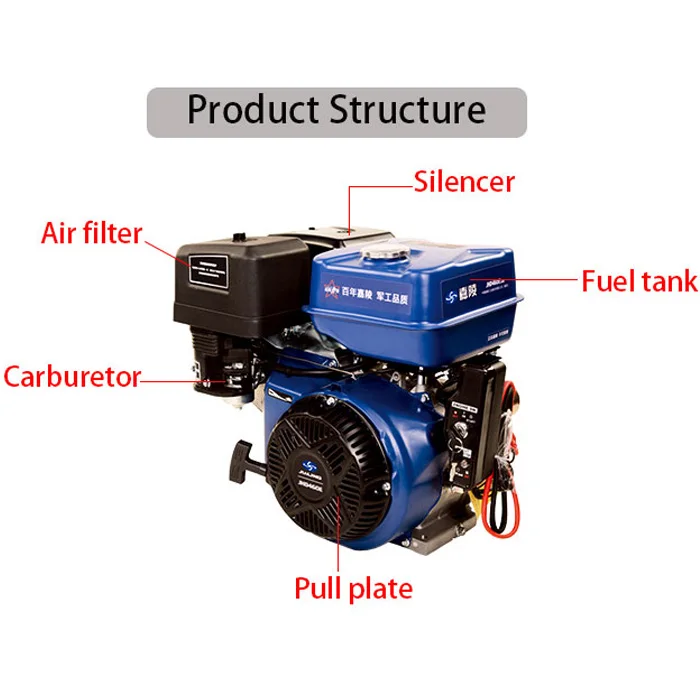China High Quality 4-stroke Electric Starter Fuel Engine for Generators