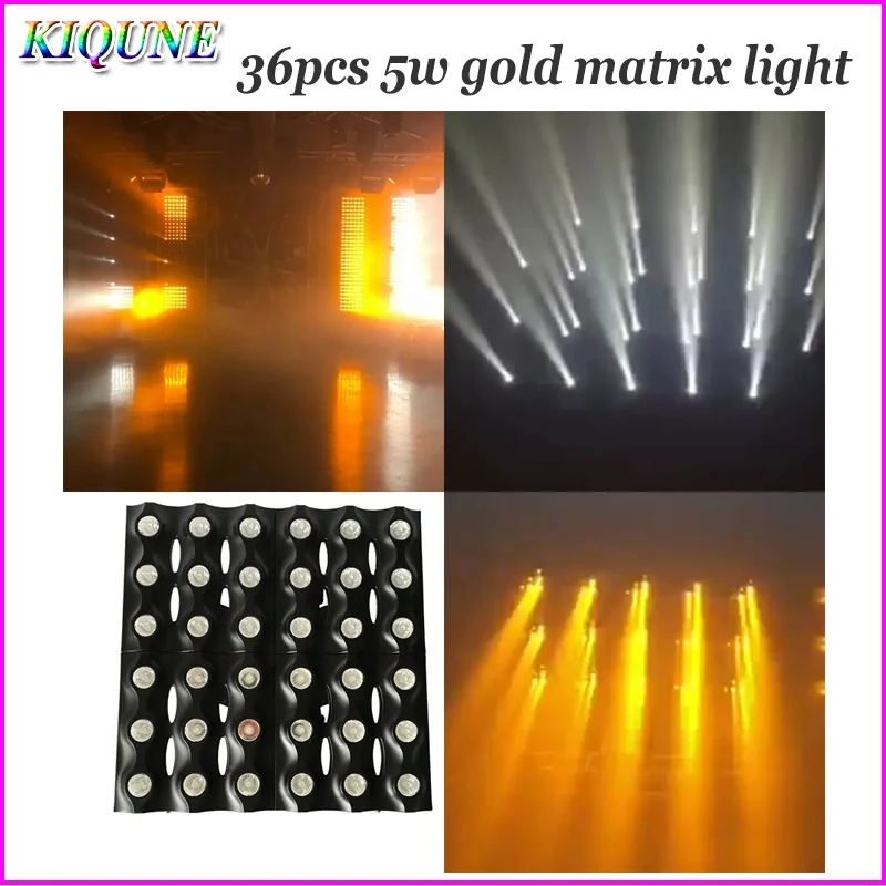 Stage Blackground Lighting 36pcs Led Martix Beam Washer Gold Led Colors High Brightness Beam Angel 6 Degree  Wedding Performance